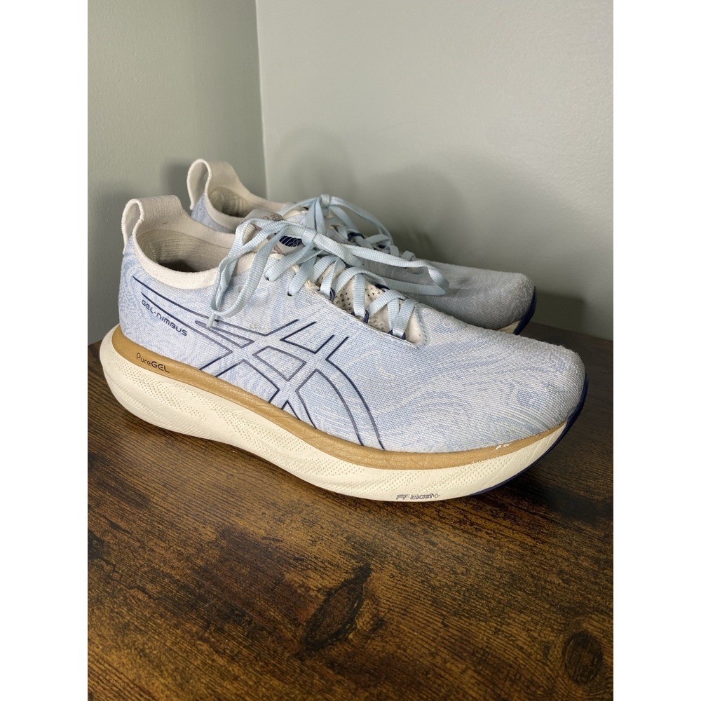 Asics Gel-Nimbus 25 1012B491 Womens Sz 9 Running Shoes Sky Cream Sneakers